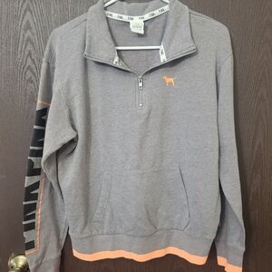 Victoria's Secret Gray and Orange Sweatshirt